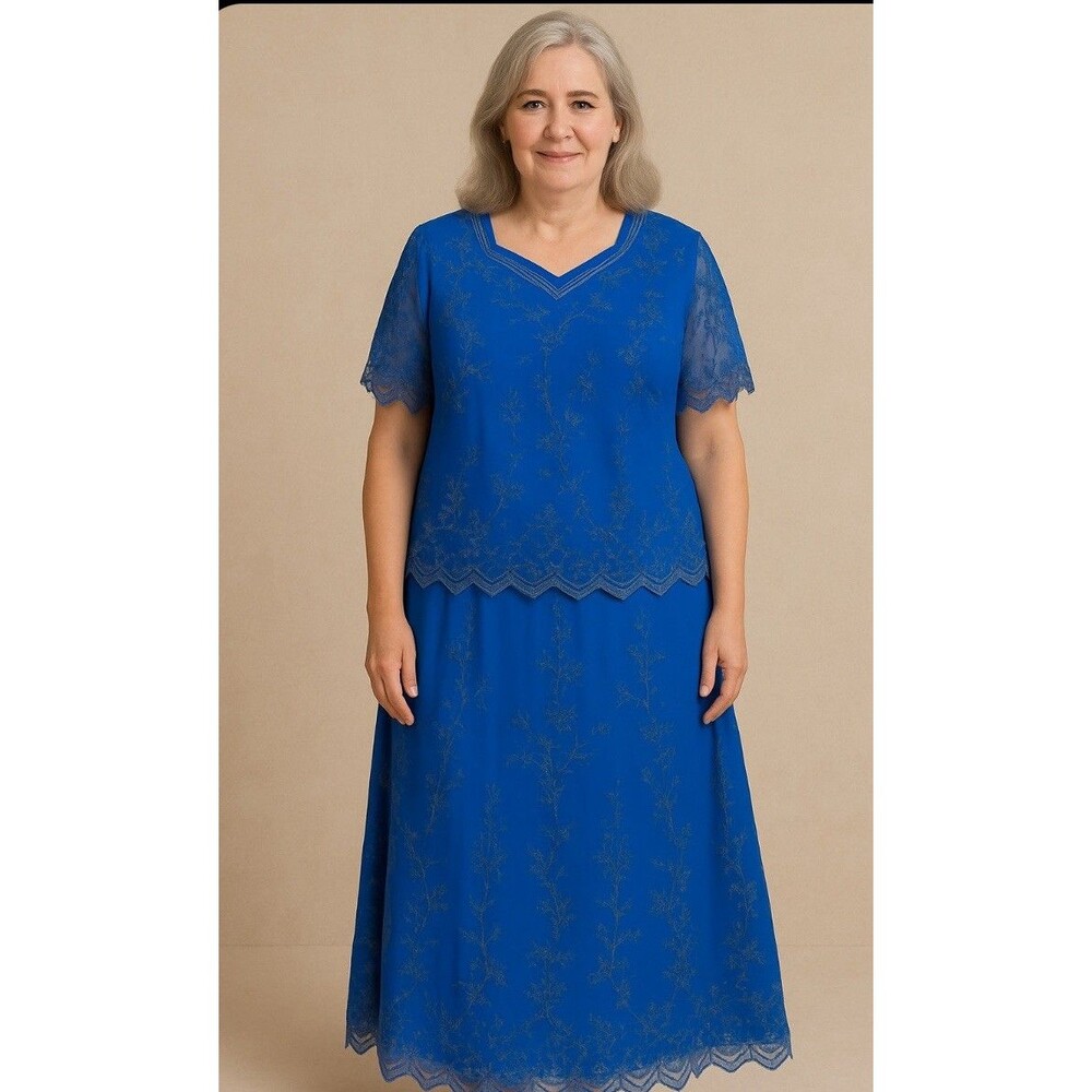 Elegant Wear Dress Skirt Set Womens XXL Formal Event Beaded Embellished Wedding